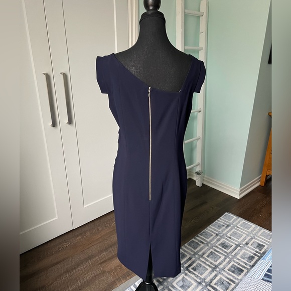 Ross Mayer Navy Asymmetrical Dress. - Picture 2 of 2